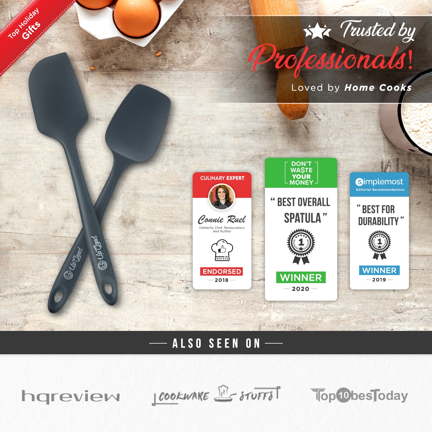 Ultimate Stainless-Steel + Silicone Spatula Set